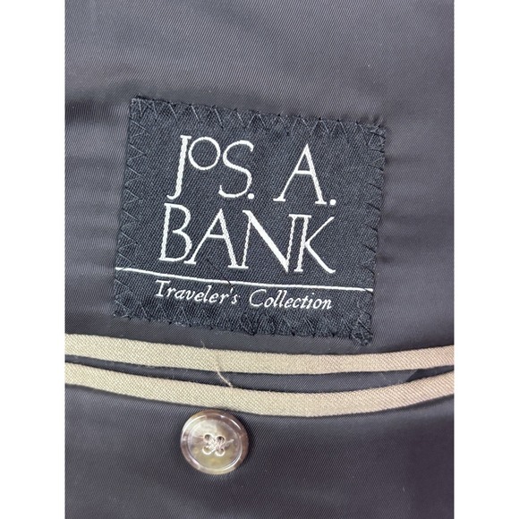 NEW Jos A Bank 52L blazer jacket‎ sport suit coat british khaki travelers wool - Picture 4 of 12